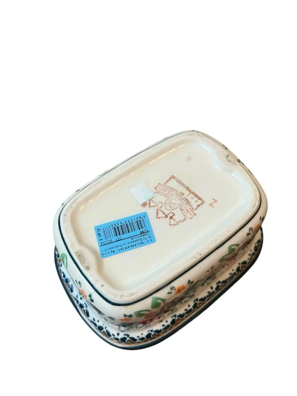Polish Pottery Boleslawiec Salt Pepper Shakers Tray Bell Baking Dish Lid Garden
